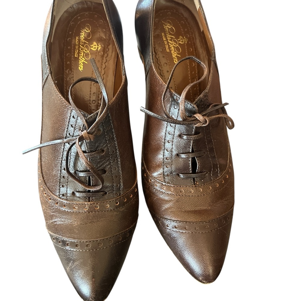 Vintage Brooks Brothers Brown Leather Oxford Shoes/heels